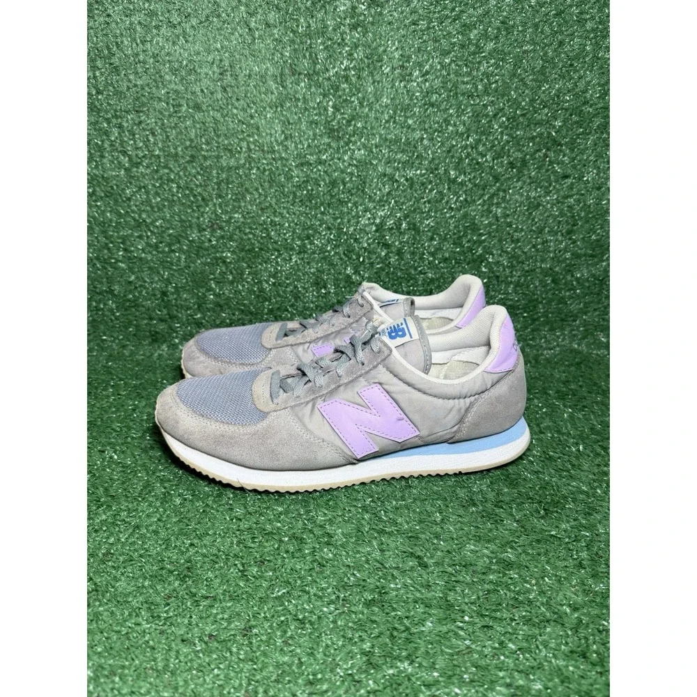 New Balance 220 Women Size 8.5 D Wide Gray Purple Running Walking Shoes Sneakers